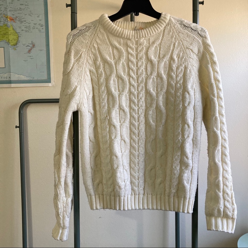 Vintage Fisherman White Sweater